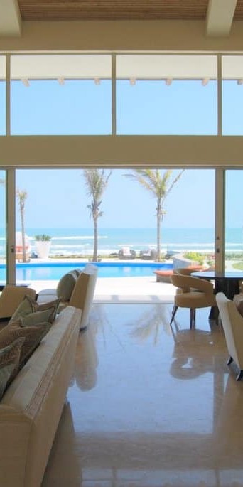 Custom designed modern beach house with pool