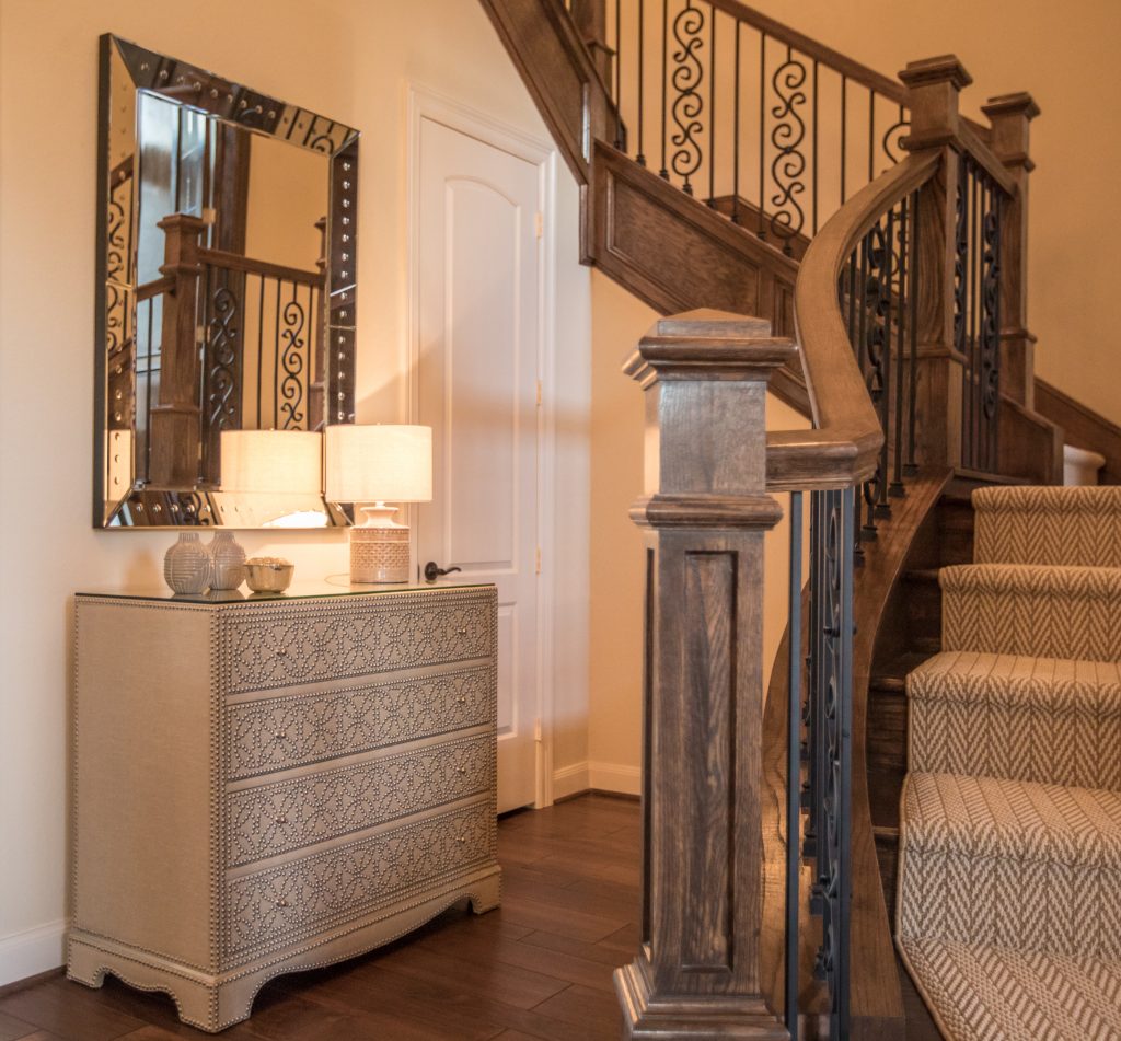 Elegant rustic stairway design