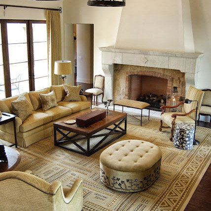 Cream and beige living room interior design