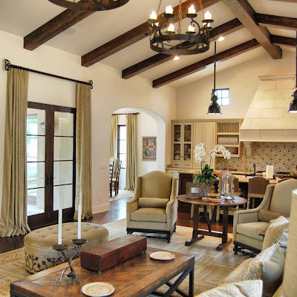 Rustic-inspired living room interior design
