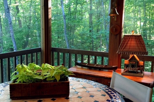 Beautiful enclosed deck interior design