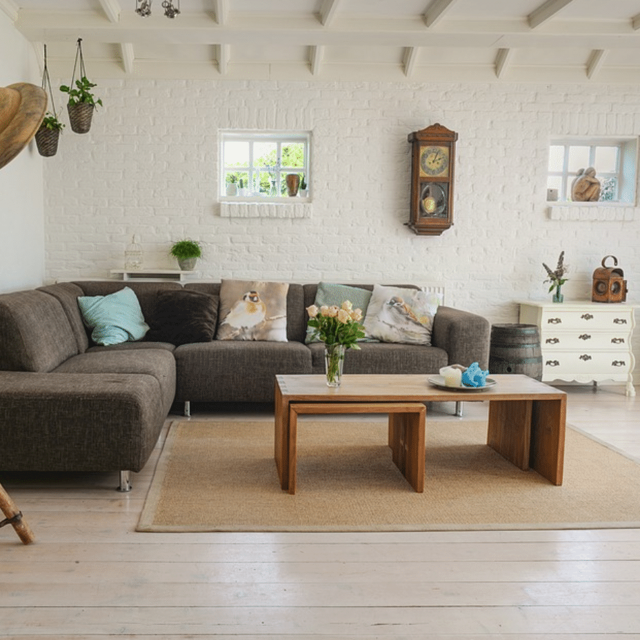 Natural-themed living room interior design