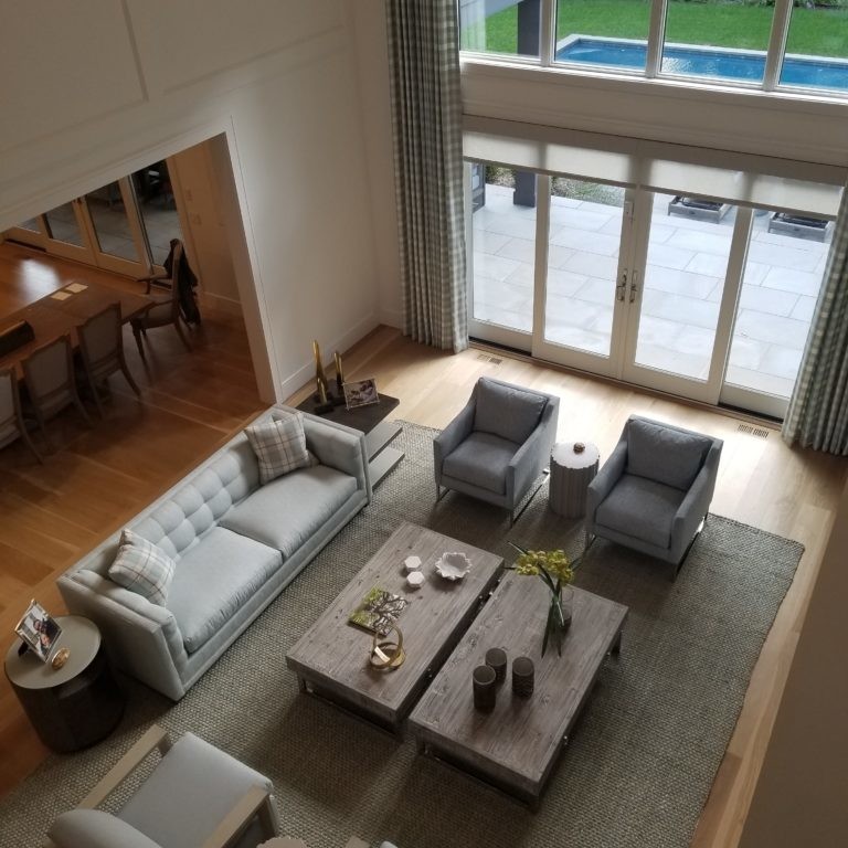 Beautiful living room interior design in Hamptons, NY