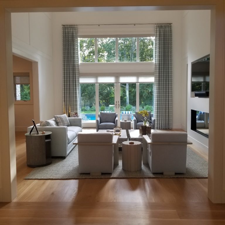 Living room interior design in Hamptons, NY
